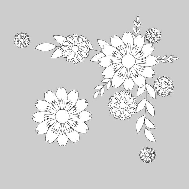 Outline Flowers