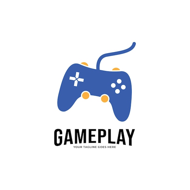 outline game logo vector template.
