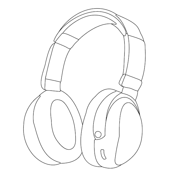 Outline headphones music