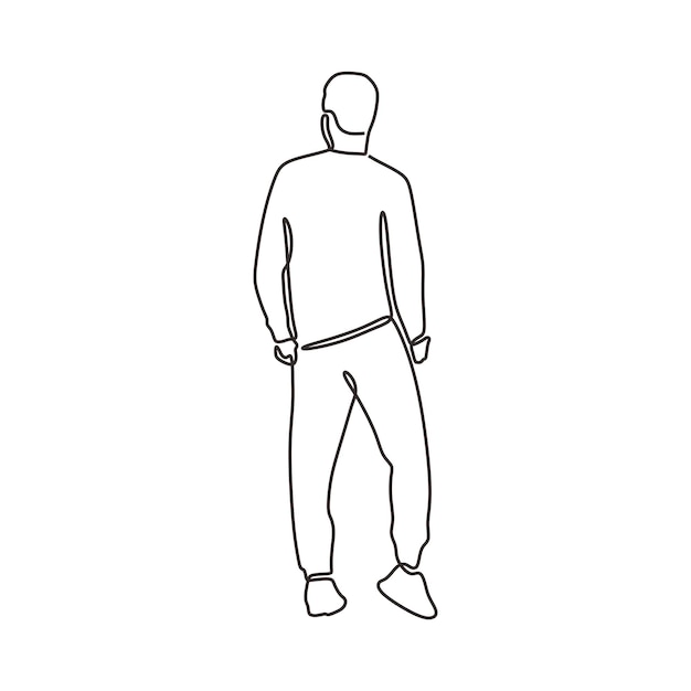 Vector a outline human graphic conceptual draw