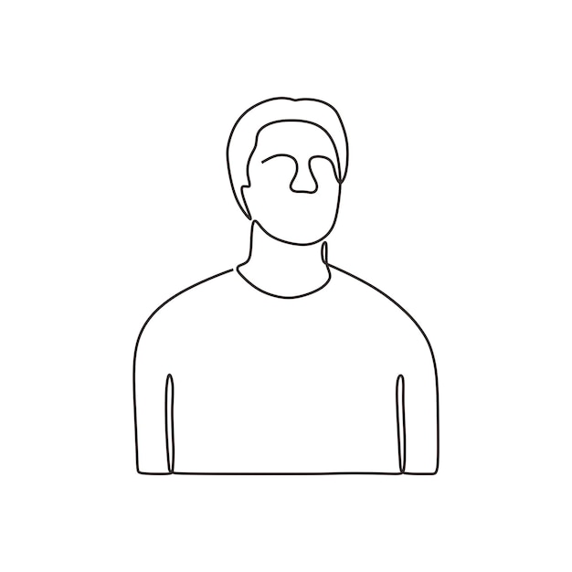 Vector a outline human graphic conceptual draw