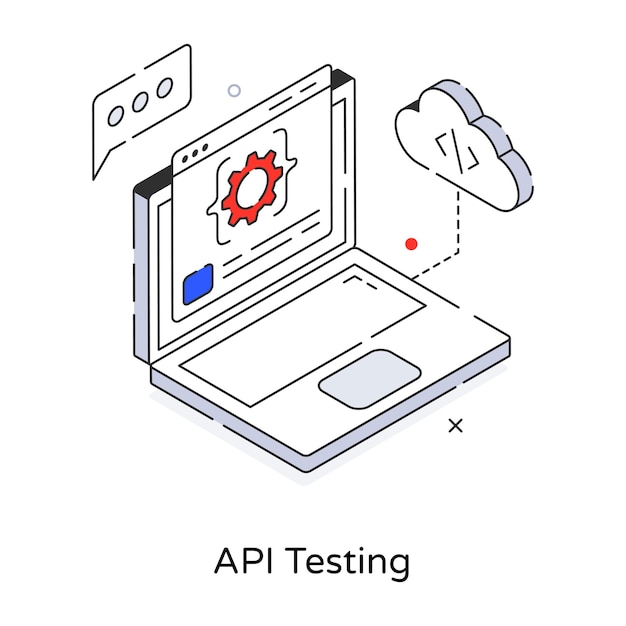 An outline icon of website design