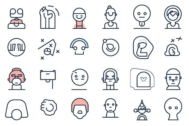 Outline Icons People Communication