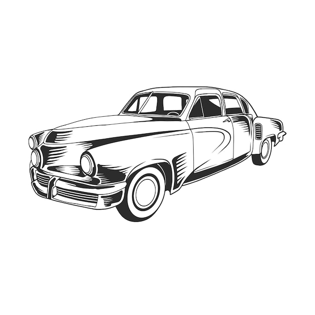 Disegno illustrativo di un'auto d'epoca 38