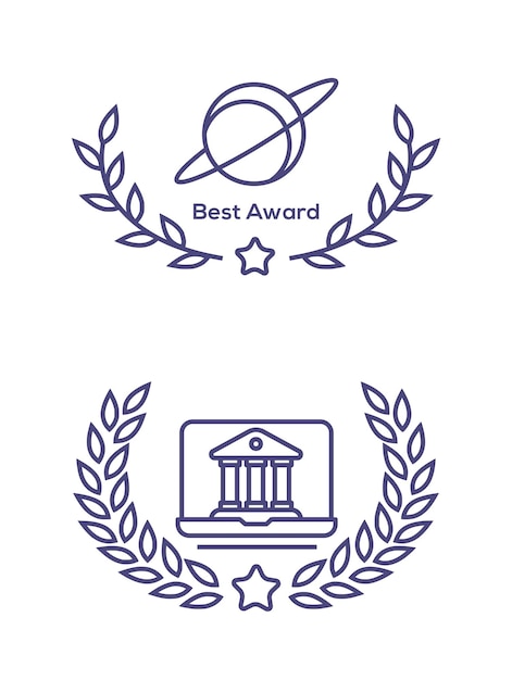 Outline image of awards badges