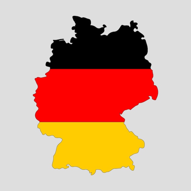 Outline map of the country of Germany. Vector illustration