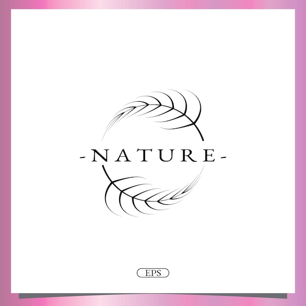 Outline nature logo premium elegant template vector eps 10