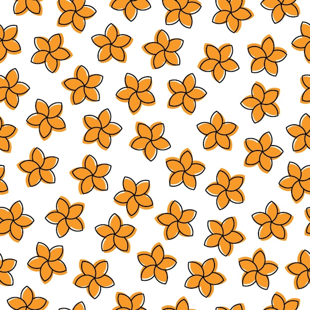 개요 오렌지 꽃 원활한 패턴