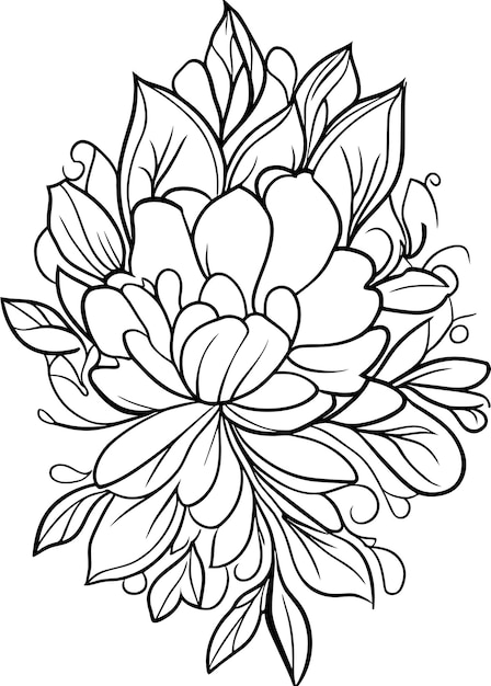 Vector outline ornamenten kleurpagina vector illustratie