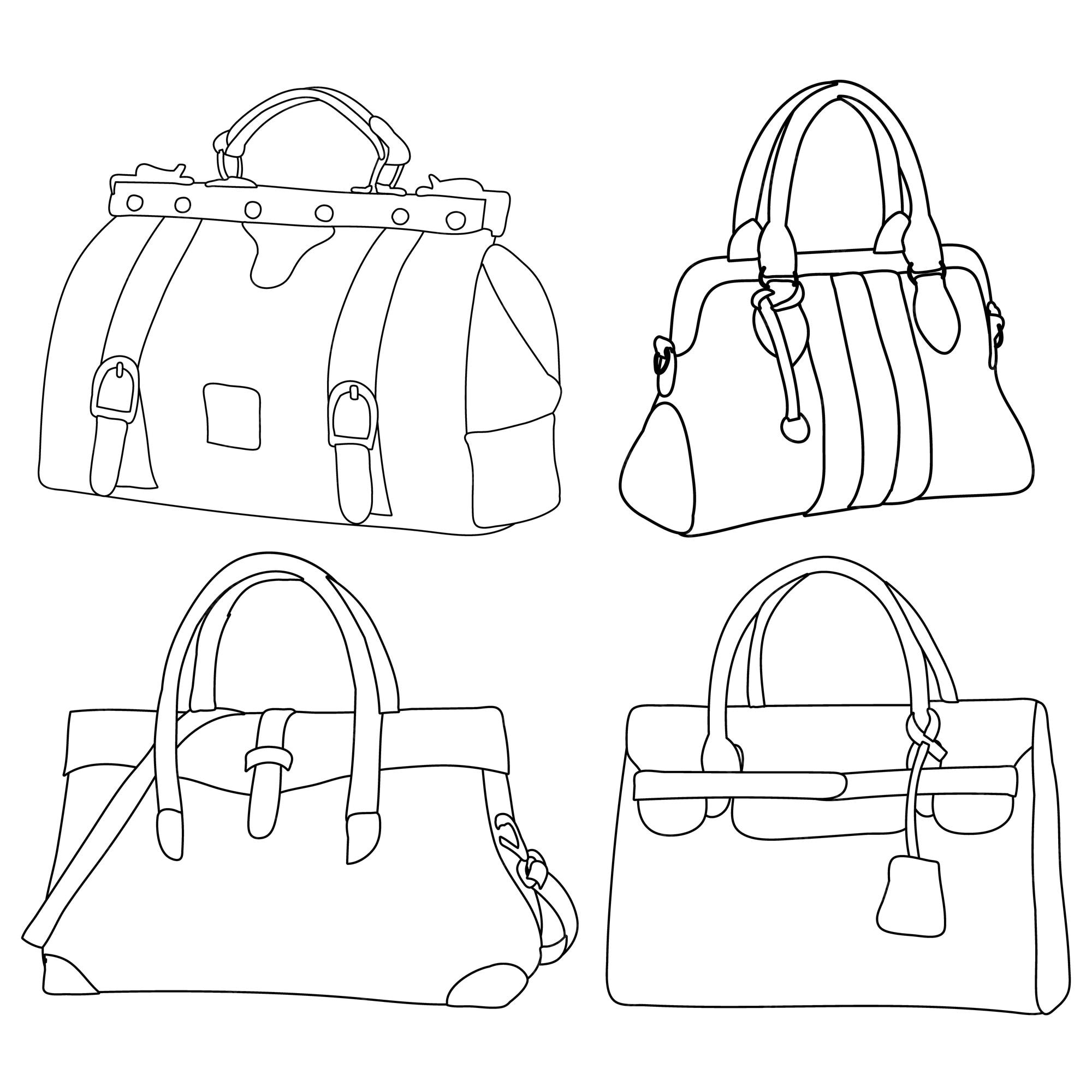 How to draw a handbag real easy 