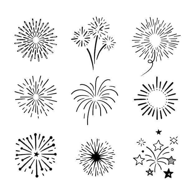 Outline sketch of star explosion Vector sunshine frame Starburst Explosion Hand drawn boom