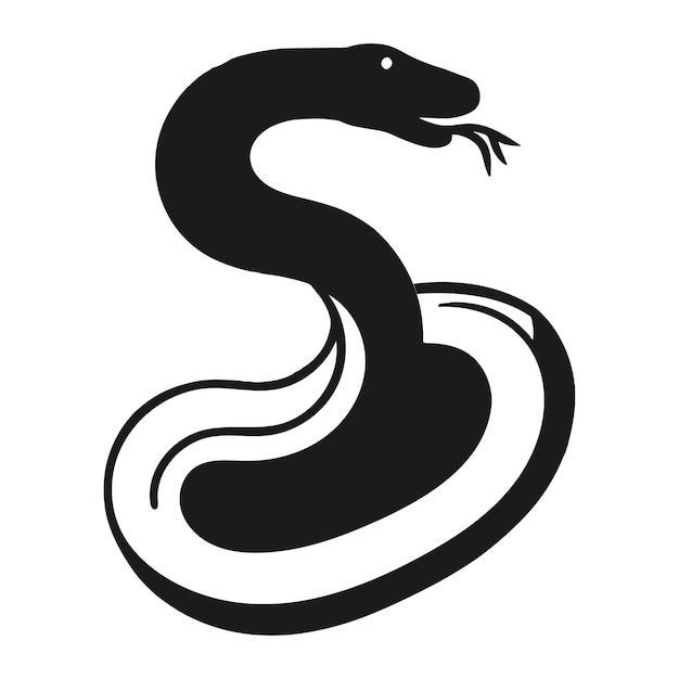 outline snake vector illustration