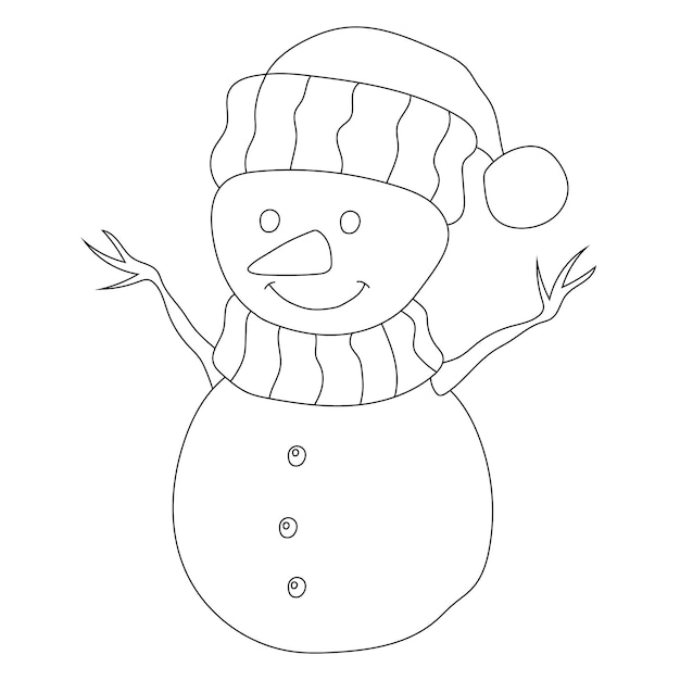 Outline Snowman Clipart voor liefhebbers van het winterseizoen Dit winterthema Snowman Vector Suits Kerstmis