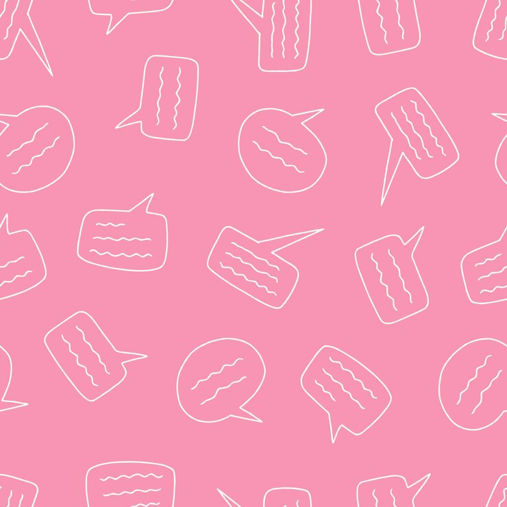 Vector outline text balloon vector seamless pattern illustration for print wallpaper decoration