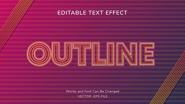 Outline text effect