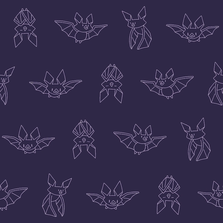 Vector outline vector bat seamless pattern background for print fabric surface fashion wrapping