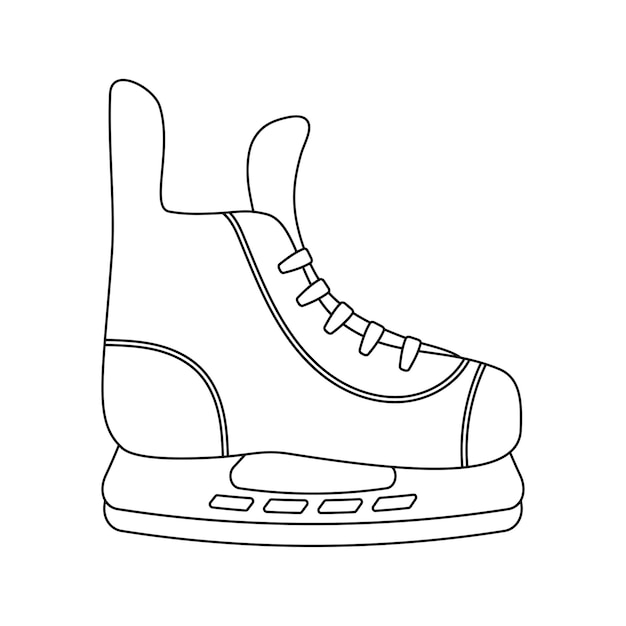 Outline of winter hockey skates