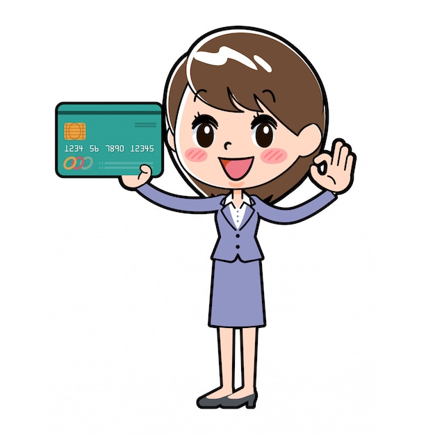 Outline zakelijke vrouw creditcard