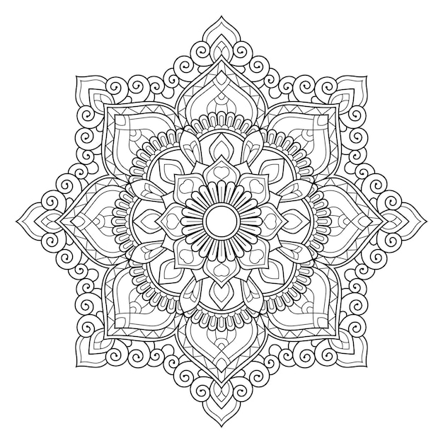 outlined mandala