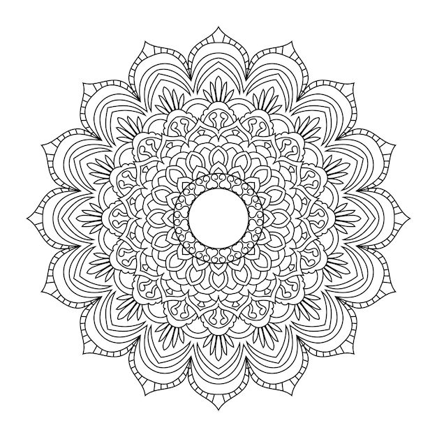 outlined mandala