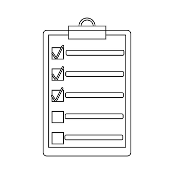 Schema delle cose da fare o icona di pianificazione. illustrazione di vettore di stile semplice isolato su priorità bassa bianca.