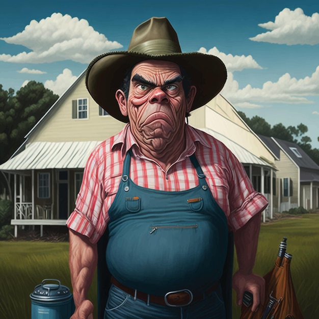 outrageous caricature of a normal southerner