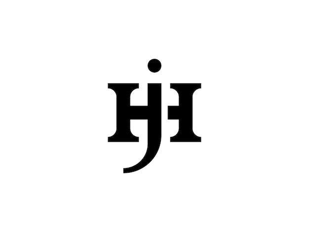 優れた文字HJまたはJHロゴデザイン