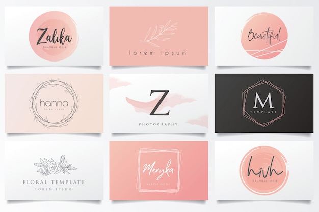 Vector outstanding logos and business cards