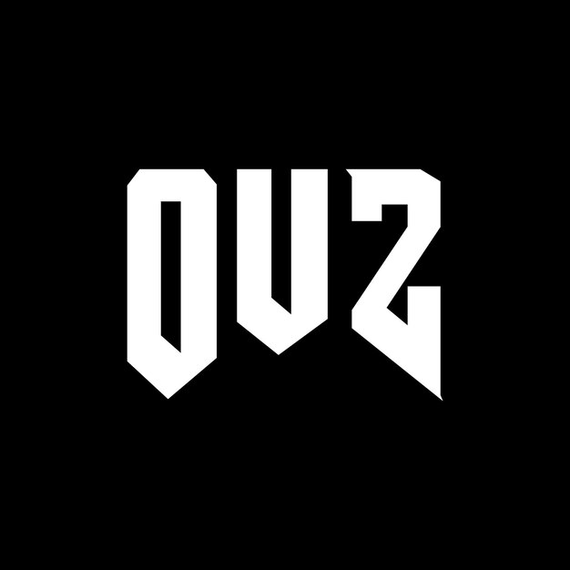 OUZ (オウズ) ロゴデザイン 黒と白の色の組み合わせ OUZロゴ ベクトル OUZデザイン OUZアイコン OUZアルファベット OUZ タイポグラフィー ロゴデザイン