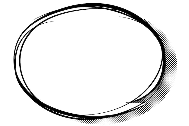 Vector ovaal of ellipsvormige en cartoon-achtige spraakbel of tekstvak met een witte achtergrond in de schaduw