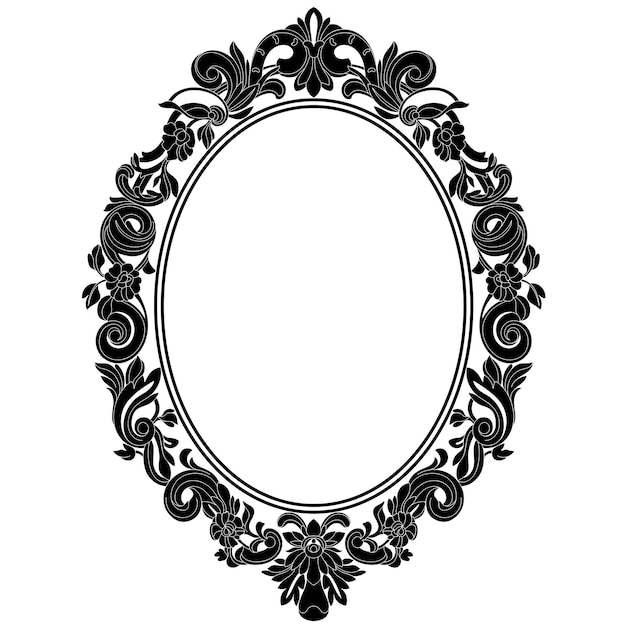 Ovaal vintage frame. Vector.