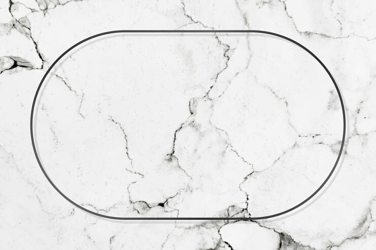 Vector oval black frame on a marble vector