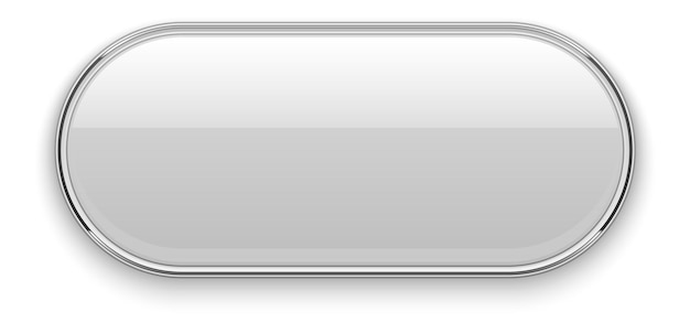 Шаблон овальной кнопки Глянцевое отражение белого макета