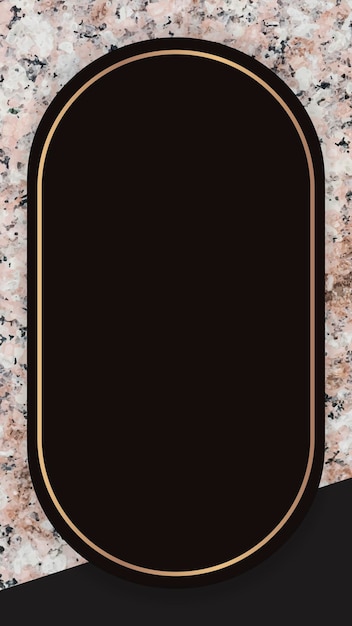 Oval frame on marbled background vector