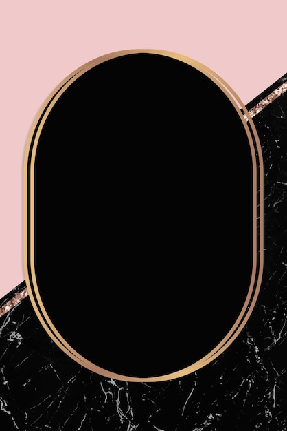 Oval frame on two tones background vector