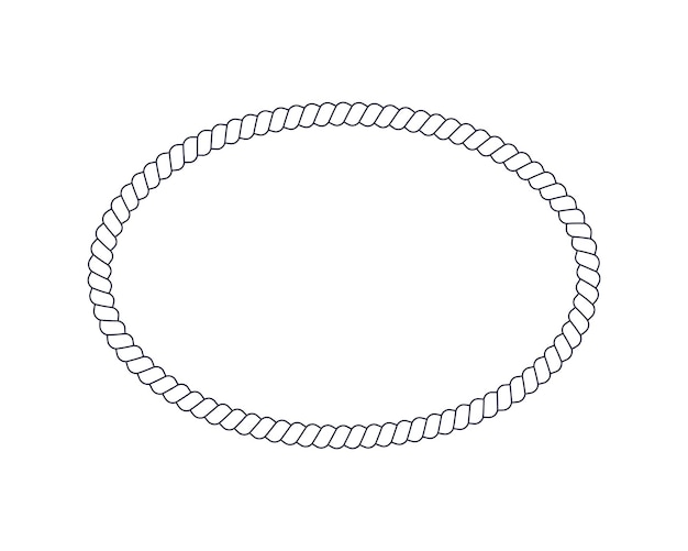사진 또는 복고풍 요트 스타일의 사진을 위한 타원형 로프 프레임 인쇄용 해상 디자인 요소