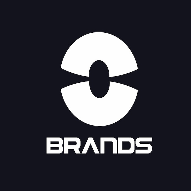 oval shape brand logo design template