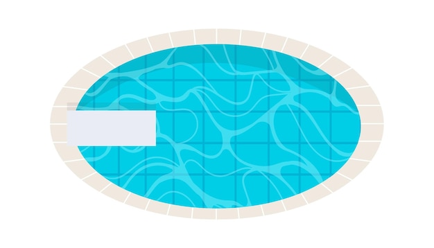 Vector oval swimming pool