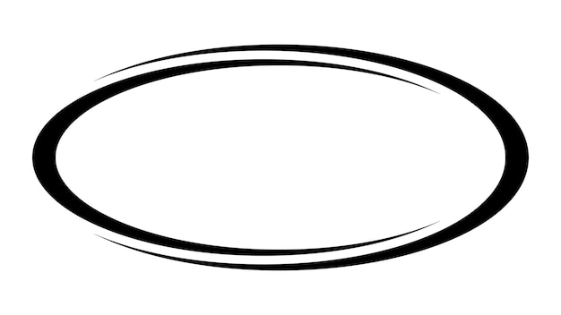 Vector oval swoosh stroke curve lines price tag scrawl underline oval