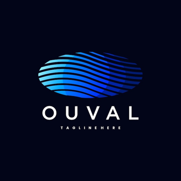 Ovale logo ontwerp illustratie