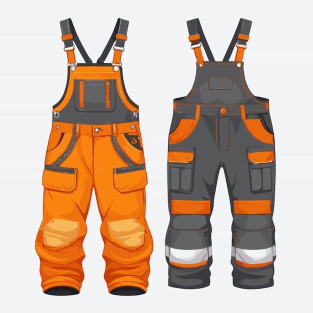 Vector overalls vector on a white background