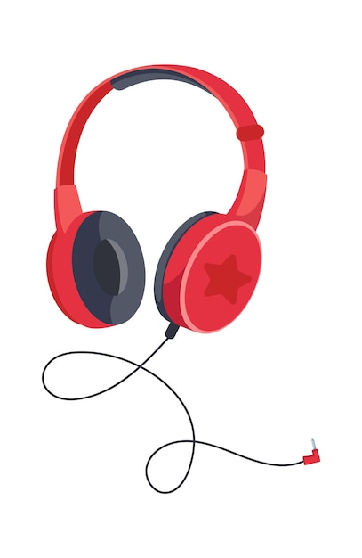 Vector overear headphones icon vector illustration