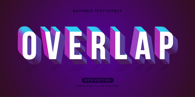 Vector overlap text effect