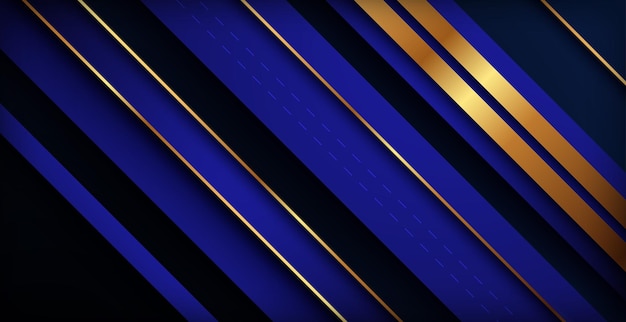 Vector overlappende achtergrond met blauwe en gouden kleur en textuur