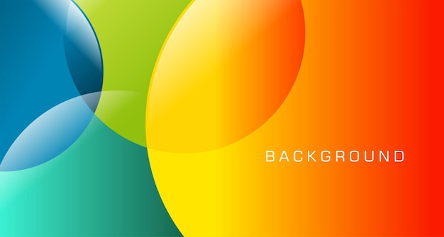 Overlapping colorful circle background design