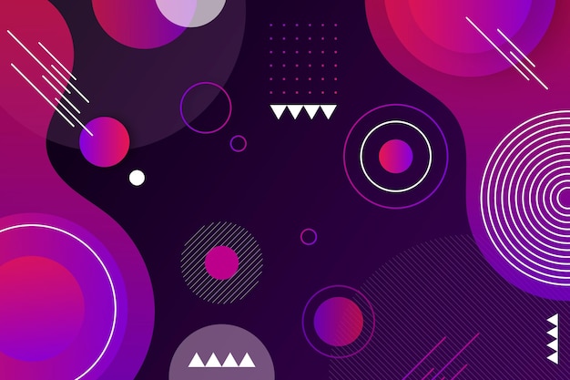 Vector overlapping forms purple toned background