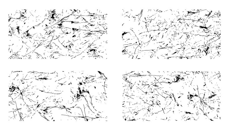 Vector overlay textures set stamp with grunge effect old damage dirty grainy and scratches