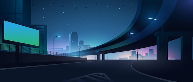 overpass and blank billboard