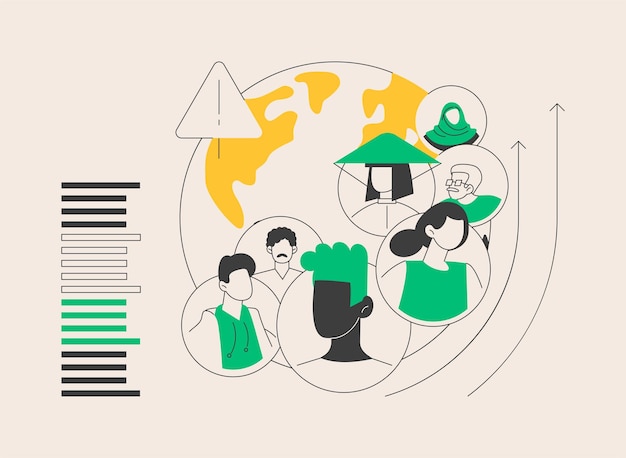 Overpopulation abstract concept vector illustration