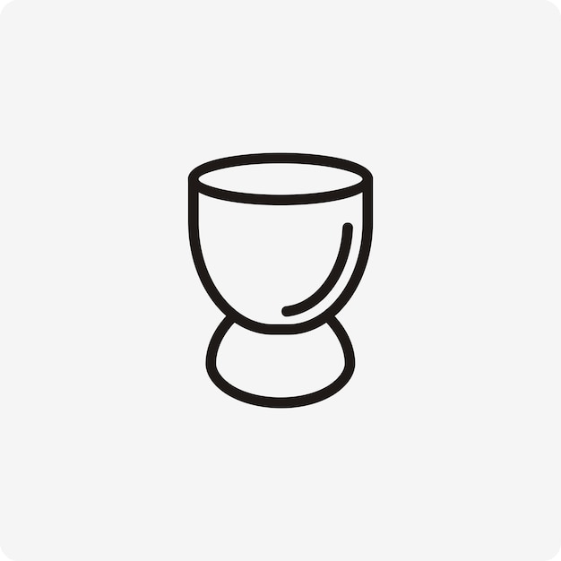 overzicht cup logo pictogram ontwerp vector afbeelding